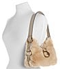 Guess Camden Mini Faux Fur Hardware Shoulder Bag - Image 5