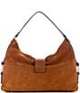 Guess Camden Suede Slouchy Hobo Shoulder Bag, Color:Cognac - Image 2