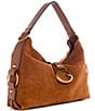 Guess Camden Suede Slouchy Hobo Shoulder Bag, Color:Cognac - Image 4