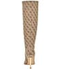 Guess Candeley Logo Print Tall Heel Boots - Image 3