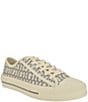 Guess Carey Logo Printed Fabric Lace-Up Sneakers - Image 1