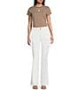 Guess Cargo Mini Mid Rise Bootcut Jeans, Color:White - Image 3