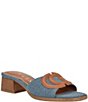 Guess Cerinna Denim Logo Block Heel Slide Sandals - Image 1