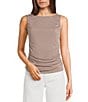 Guess Ciena Sleeveless Shirred Tank Top, Color:Silk Taupe - Image 1