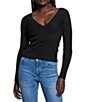 Guess Cirila Long Sleeve V-Neck Sweater,Specials : American Fashion Style Bags On Sale