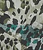 Guess Clouis Long Sleeve Leopard Print Crinkled Chiffon Shirt, Color:Silver - Image 4
