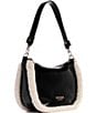 Guess Davika Hobo Shoulder Bag, Color:Black - Image 4