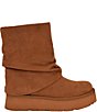 GUESS Deinna Stivali Donna - Slouchy Morbidi In Finta Pelle Scamosciata, Tacco Basso, Colore Beige, Chiusura Pull-on
