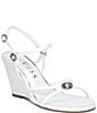 Guess Devve Patent Logo Hardware Wedge Dress Sandals - Image 1