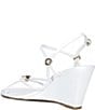 Guess Devve Patent Logo Hardware Wedge Dress Sandals - Image 4