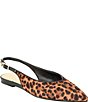 Guess Dorazio Leopard Print Calf Hair Slingback Flats - Image 1
