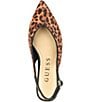 Guess Dorazio Leopard Print Calf Hair Slingback Flats - Image 4