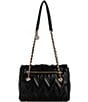 Guess Eda Quilted Flap Shoulder Bag, Color:Black - Image 2