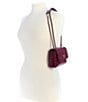 Guess Giully Mini Quilted Chain Strap Crossbody Bag, Color:Burgundy - Image 6