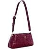 Guess Edita Shoulder Bag, Color:Burgundy - Image 4
