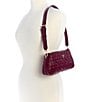 Guess Edita Shoulder Bag, Color:Burgundy - Image 5