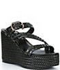 Guess Evana Woven Platform Wedge Slide Sandals - Image 1