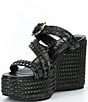 Guess Evana Woven Strappy Platform Wedge Slide Sandals - Image 4