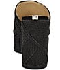 Guess Evenz Raffia Platform Wedge Slides, Black - Image 3