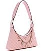 Guess Everlee Quilted Charm Chain Shoulder Bag, Color:Rosewater - Image 4