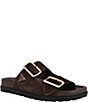 Guess Fasten Suede Buckled Slide Sandals - Image 1