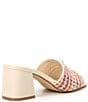Color:Ivory/Multi - Image 2 - Gables3 Rainbow Raffia Woven Slide Sandals