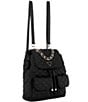 Guess Giully Flap Backpack, Color:Black - Image 4