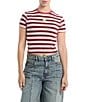 Guess Go Core Stripe Short Sleeve Cropped Baby T-Shirt - Image 1