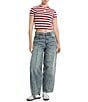 Guess Go Core Stripe Short Sleeve Cropped Baby T-Shirt - Image 3
