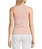 Guess Guendalina Sleeveless Round Neck Rib-Knit Top, Color:Pink Pearl - Image 2