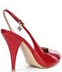 Guess Ilovea Leather Peep Toe Slingback Pumps - Image 2