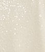 Guess Juniper Short Sleeve Sequin Embellished Crepe Sweater, Color:Vanilla Blush - Image 4