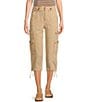 Guess Kai Cargo Capri Pants, Color:Foamy Taupe Multi - Image 1