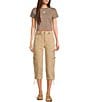 Guess Kai Cargo Capri Pants, Color:Foamy Taupe Multi - Image 3