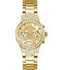 Color:Gold - Image 1 - Women's Gold-Tone Glitz Stainless Steel Multifunction Watch