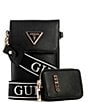 Guess Latona Chit Chat Phone Crossbody Bag, Color:Black - Image 1