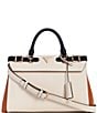 Guess Levante Cognac Multi Luxury Satchel Bag, Color:Cognac Multi - Image 1