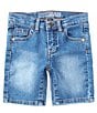 Color:Blue - Image 1 - Little Boys 2T-7 Core Stretch Denim Shorts