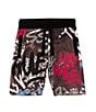 Guess Little Boys Graffiti Printed Active Shorts, Color:Grey - Image 1