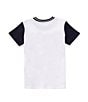 Color:Smart Blue - Image 2 - Little Boys 2T-7 Short Sleeve Embroidered-Logo T-Shirt