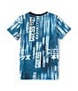 Color:Blue - Image 2 - Little Boys 2T-7 Short Sleeve Geometric Energy Print T-Shirt