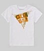 Color:Open White - Image 1 - Little Boys 2T-7 Short Sleeve Graphic Logo T-Shirt