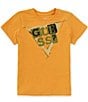 Color:Open Orange - Image 1 - Little Boys 2T-7 Short Sleeve Graphic Logo T-Shirt