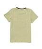Color:Beige - Image 2 - Little Boys 2T-7 Short Sleeve Palm Graphic T-Shirt