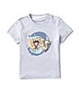 Color:Open Blue - Image 1 - Little Boys 2T-7 Short Sleeve Surf Graphic T-Shirt