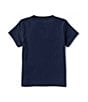 Color:Open Navy - Image 2 - Little Boys 2T-7 Short Sleeve Surf Graphic T-Shirt