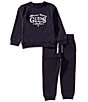 Guess Little Boys Long Sleeve Active Top & Active Jogger 2-Piece Set, Color:Blue - Image 1