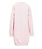 Color:Ballet Pink - Image 2 - Little Girls 2T-7 Long Sleeve French Terry Dress