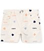 Color:White - Image 1 - Little Girls 2T-7 Love Guess Drill Shorts