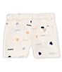 Color:White - Image 2 - Little Girls 2T-7 Love Guess Drill Shorts
